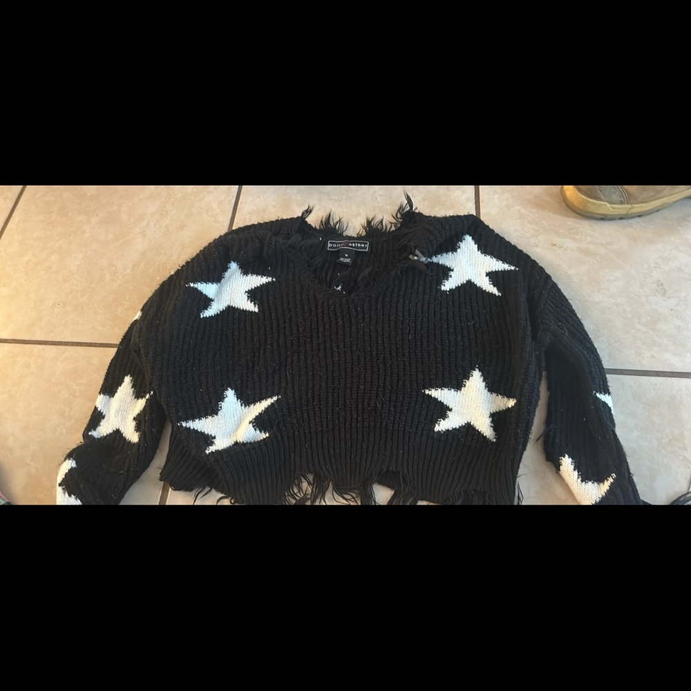 Black and White Star Sweater